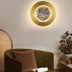 Бра в форме диска цвета латунь Brass Borders варинант исполнения - 4 | Loft Concept в Ростове-на-Дону