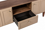 ТВ-тумба бежевая из массива бука с 2-мя дверками и ящиком Wenge Light варинант исполнения - 4 | Loft Concept в Ростове-на-Дону