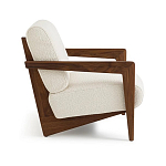 Кресло с обивкой из белого букле Armchair White Boucle варинант исполнения - 1 | Loft Concept в Ростове-на-Дону