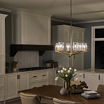 Люстра с 6-ю прозрачными цилиндрическими плафонами Kichler варинант исполнения - 8 | Loft Concept в Ростове-на-Дону