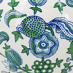 Ваза с зелено-голубым цветочным узором на белом фоне 47 см Blue & White Ornament варинант исполнения - 2 | Loft Concept в Ростове-на-Дону