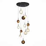 Люстра светодиодная с сферическими стеклянными плафонами Splatter варинант исполнения - 5 | Loft Concept в Ростове-на-Дону