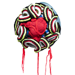 Подушка из джинсовой одежды и вязания Heart&Brain 2 варинант исполнения - 1 | Loft Concept в Ростове-на-Дону