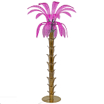 Торшер Glass Decorated Palm Floor Lamp Pink Листья Пальмы  варинант исполнения - 3 | Loft Concept в Ростове-на-Дону