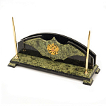 Настольный письменный набор из змеевика с гербом РФ Successful Leader варинант исполнения - 2 | Loft Concept в Ростове-на-Дону