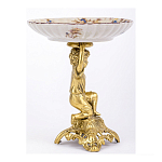 Чаша с цветочным орнаментом на ножке в виде бронзового ангела Eden Garden варинант исполнения - 2 | Loft Concept в Ростове-на-Дону
