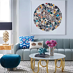 Дизайнерский журнальный столик чёрный с круглой столешницей Arycy варинант исполнения - 1 | Loft Concept в Ростове-на-Дону