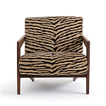 Кресло с обивкой из шенилла с тигровым принтом Tiger Chair варинант исполнения - 1 | Loft Concept в Ростове-на-Дону