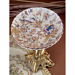 Чаша с цветочным орнаментом на ножке в виде бронзового ангела Eden Garden варинант исполнения - 7 | Loft Concept в Ростове-на-Дону