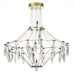 Люстра подвесная из металла с прозрачными подвесками из хрусталя Quasar 93 варинант исполнения - 2 | Loft Concept в Ростове-на-Дону