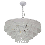 Люстра подвесная круглая с молочными стеклянными подвесками в форме капель Droplet Chandelier варинант исполнения - 1 | Loft Concept в Ростове-на-Дону