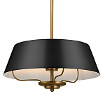 Подвесной светильник с конусовидным металлическим абажуром черного цвета Kichler варинант исполнения - 1 | Loft Concept в Ростове-на-Дону