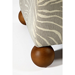 Банкетка Wakonda Gray Zebra с деревянными шариками  варинант исполнения - 5 | Loft Concept в Ростове-на-Дону