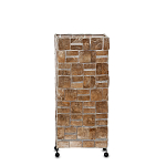 Торшер из перламутра на металлическом каркасе Indonesian Tower 2 варинант исполнения - 2 | Loft Concept в Ростове-на-Дону