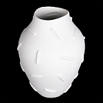 Декоративная ваза белая керамическая с абстрактным объемным декором Molecule Collection варинант исполнения - 3 | Loft Concept в Ростове-на-Дону