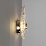 Бра с рельефным волнообразным стеклянным плафоном и вставкой из мрамора Liquid Stone варинант исполнения - 2 | Loft Concept в Ростове-на-Дону