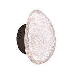 Бра с прозрачным рельефным плафоном на черном металлическом основании Iona варинант исполнения - 1 | Loft Concept в Ростове-на-Дону