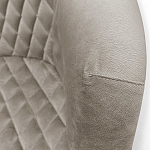 Барный стул со спинкой и мягкой обивкой с ромбами на 4-х деревянных ножках Бежевый Велюр Ava Charm варинант исполнения - 4 | Loft Concept в Ростове-на-Дону