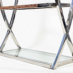 Металлический стеллаж со стеклянными полками Molecule варинант исполнения - 3 | Loft Concept в Ростове-на-Дону