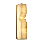 Бра с изогнутым плафоном из белого алебастра на прямоугольном основании Cryptocrystalline Stone варинант исполнения - 3 | Loft Concept в Ростове-на-Дону