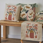 Подушка с цветочным принтом Blooming Elegance Rose варинант исполнения - 7 | Loft Concept в Ростове-на-Дону