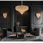 Люстра с каскадом из прозрачного хрусталя Constant Sparks варинант исполнения - 16 | Loft Concept в Ростове-на-Дону