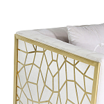 Кресло велюровое серое с фактурным каркасом золотистого цвета Best Traits варинант исполнения - 2 | Loft Concept в Ростове-на-Дону