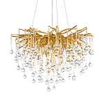 Люстра подвесная с прозрачными стеклянными подвесками в форме капель Диаметр 60 см Droplet Chandelier варинант исполнения - 18 | Loft Concept в Ростове-на-Дону