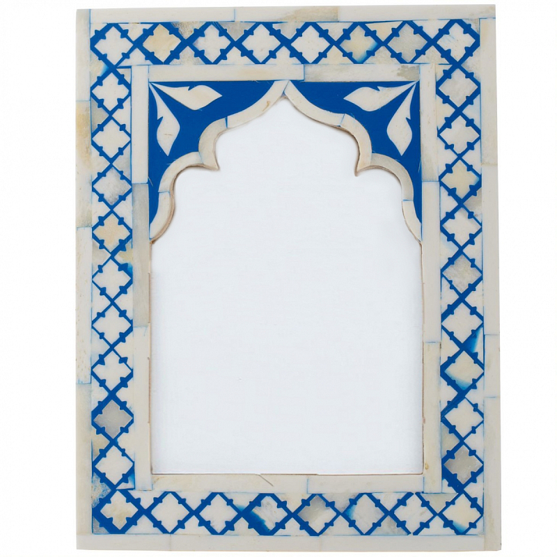 Photo Frame Blue White Moroccan Bone Mosaic     -- | Loft Concept 