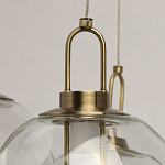 Люстра с 7-ю плафонами из прозрачного стекла в форме шара Orb Cascade  варинант исполнения - 11 | Loft Concept в Ростове-на-Дону