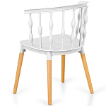 Пластиковый стул на ножках из массива бука Ferret Spiral White варинант исполнения - 6 | Loft Concept в Ростове-на-Дону