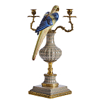 Подсвечникв образе попугая из фарфора с бронзовыми элементами Eden Garden варинант исполнения - 2 | Loft Concept в Ростове-на-Дону