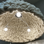 Вязаный подвесной светильник из шерсти Dome Wool Lamp  варинант исполнения - 4 | Loft Concept в Ростове-на-Дону