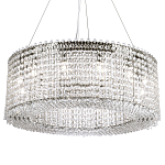 Круглая люстра с хрустальными подвесками хром Crystal Art Chrome Chandelier 12 варинант исполнения - 1 | Loft Concept в Ростове-на-Дону