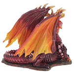 Декоративная статуэтка Дракон Красный Red Dragon with Orange Wings Statuette варинант исполнения - 3 | Loft Concept в Ростове-на-Дону