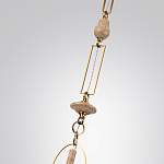 Подвесной светильник с круглым прозрачным плафоном и декоративной каменной вставкой Tectona  варинант исполнения - 6 | Loft Concept в Ростове-на-Дону