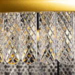 Люстра двухъярусная с золотого цвета и прозрачными подвесками Pettico варинант исполнения - 8 | Loft Concept в Ростове-на-Дону