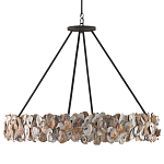 Люстра круглая с абажуром из устричных раковин Sea Ravens варинант исполнения - 3 | Loft Concept в Ростове-на-Дону