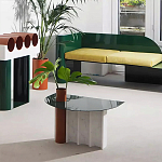 Дизайнерский журнальный стол с рельефным основанием Dutynor варинант исполнения - 4 | Loft Concept в Ростове-на-Дону