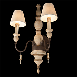 Бра с двумя конусовидными белыми тканевыми абажурами Terrain варинант исполнения - 4 | Loft Concept в Ростове-на-Дону