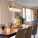 Люстра подвесная прямоугольная цвета латунь Kichler варинант исполнения - 8 | Loft Concept в Ростове-на-Дону