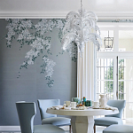 Обои ручная роспись Jasmine Standard colourway on Wood Ash slub silk варинант исполнения - 1 | Loft Concept в Ростове-на-Дону