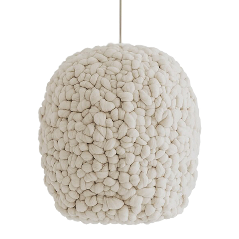 Светильник вязаный из шерсти Wool Lamp Cloud Бежевый Светильник вязаный из шерсти Wool Lamp Cloud Бежевый в Ростове-на-Дону | Loft Concept