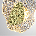 Бра с рельефным волнообразным стеклянным плафоном и вставкой из мрамора Liquid Stone варинант исполнения - 5 | Loft Concept в Ростове-на-Дону