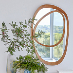 Ассиметричное зеркало в дубовой раме Infinity Symbol варинант исполнения - 2 | Loft Concept в Ростове-на-Дону