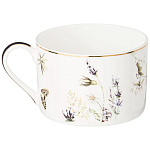 Чайная пара из фарфора с рисунком цветов 190 мл Garden Whisper Porcelain Set  варинант исполнения - 1 | Loft Concept в Ростове-на-Дону