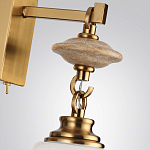 Бра со стеклянным плафоном конусообразной формы и декоративной вставкой из джута Tectona  варинант исполнения - 6 | Loft Concept в Ростове-на-Дону