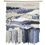 Современное ткачество гобелен в синих оттенках Blue Undine II варинант исполнения - 4 | Loft Concept в Ростове-на-Дону