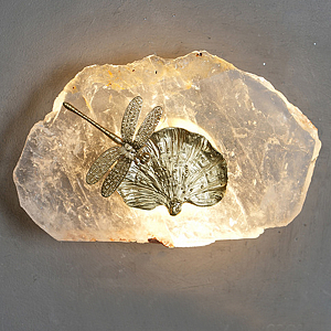 Бра Декоративный лист с стрекозой Glacial Fragment