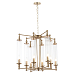 Люстра с 8-ю прозрачными цилиндрическими плафонами Jeanette варинант исполнения - 8 | Loft Concept в Ростове-на-Дону